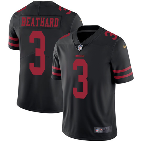 Nike 49ers #3 C.J. Beathard Black Alternate Men's Stitched NFL Vapor Untouchable Limited Jersey